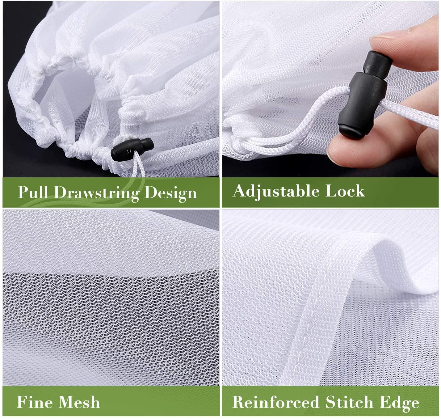 Extra Large Brew Bags Reusable, 3 Pack 26"X22" Fine Mesh Strainer Bag for Home Brewing Hops Grains Fruit Cider Apple Grape Wine Beer Making Press Drawstring Straining Brew in a Bag image number 1