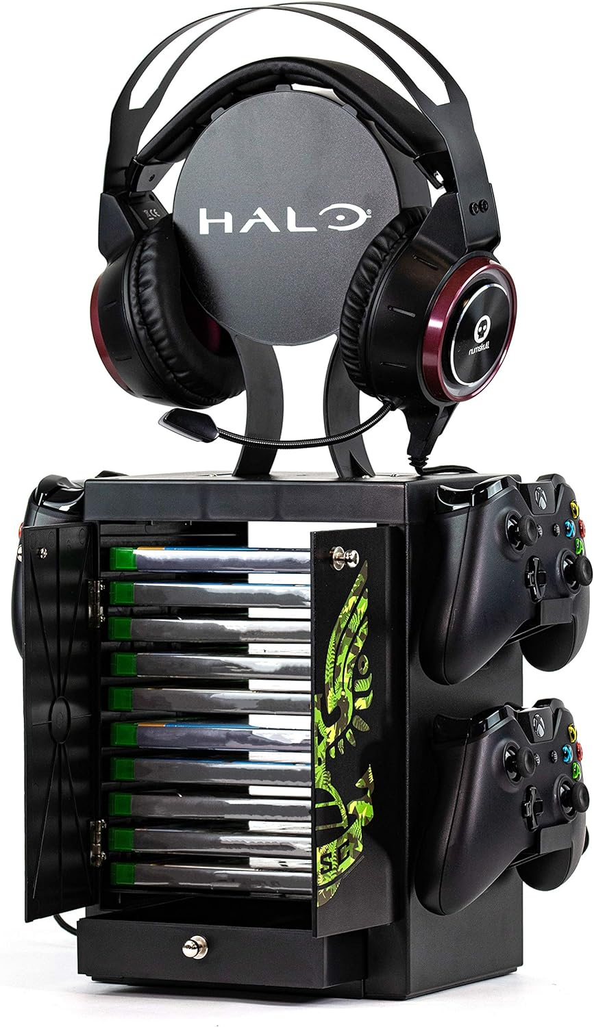 Numskull Official Halo Gaming Locker, Controller Holder, Headset Stand for Xbox Series X|S, PS5, Nintendo Switch - Official 343 Industries Merchandise image number 2