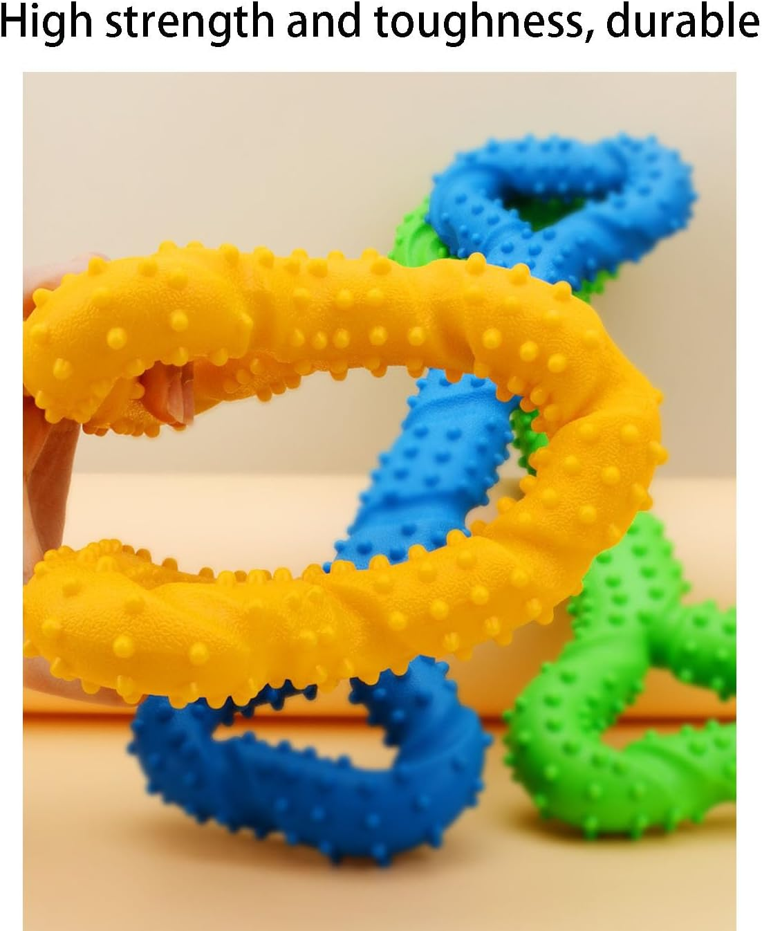 Dog Chew Toy for Large Dogs, Indestructible Bone for Aggressive Chewers, Teething Bone Toy, Dog Bone Toy, Dental Health & Teething Relief, (Yellow) image number 2