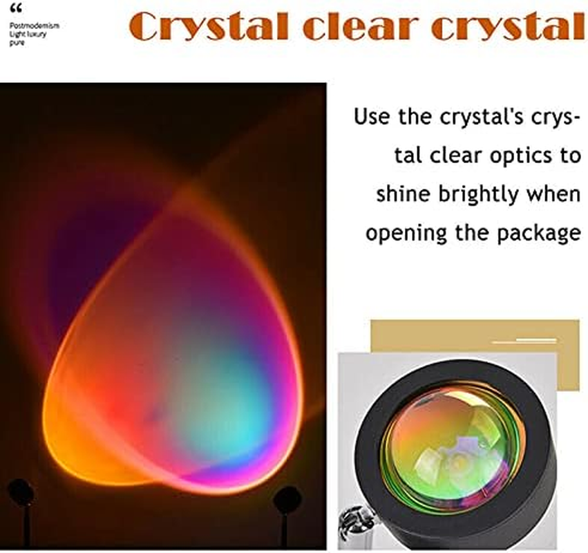 Romantic Sunset Projection Lamp LED Floor Rainbow Night Light Home Living Decor (Rainbow)