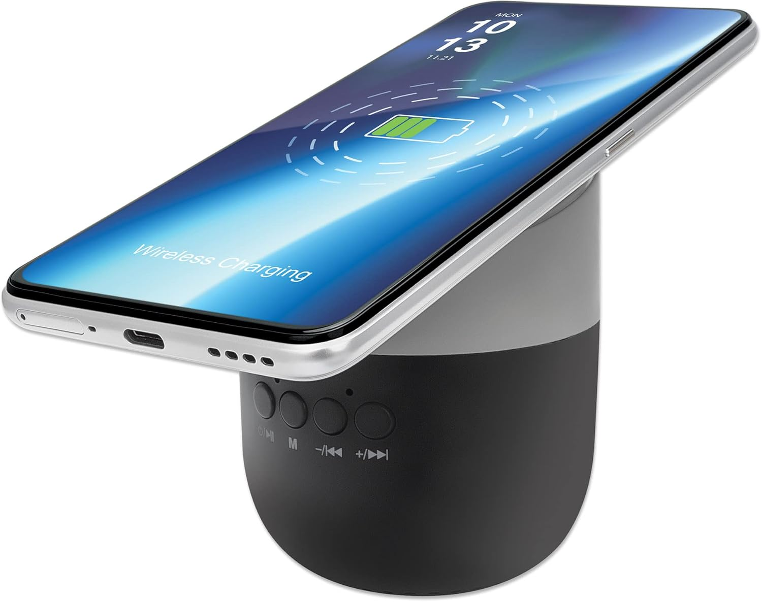 Manhattan Sound Science Bluetooth Speaker with Induction Charging Pad - Black image number 5