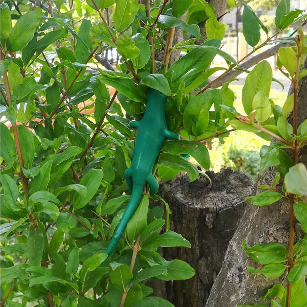 LALAFINA 5PCS Cartoon Animal Garden Ties Lizard Style Green Plant Support Bands Reusable Tree Branch Organizers for Gardening and Decorative Use image number 4