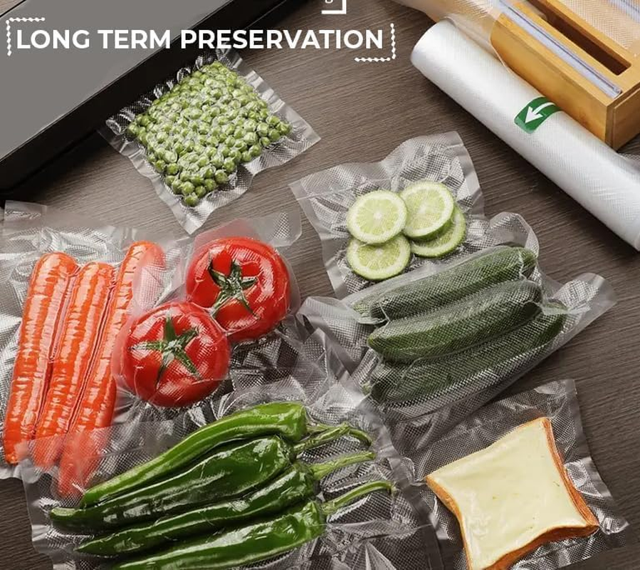 28Cmx6M 8 Pack Vacuum Food Sealer Roll Bags with BPA Free,Heavy Duty Vacuum Sealer Storage Bags Rolls,Cut to Size Roll,Great for Sous Vide Cooking, Leakproof Great for Long-Term Storage