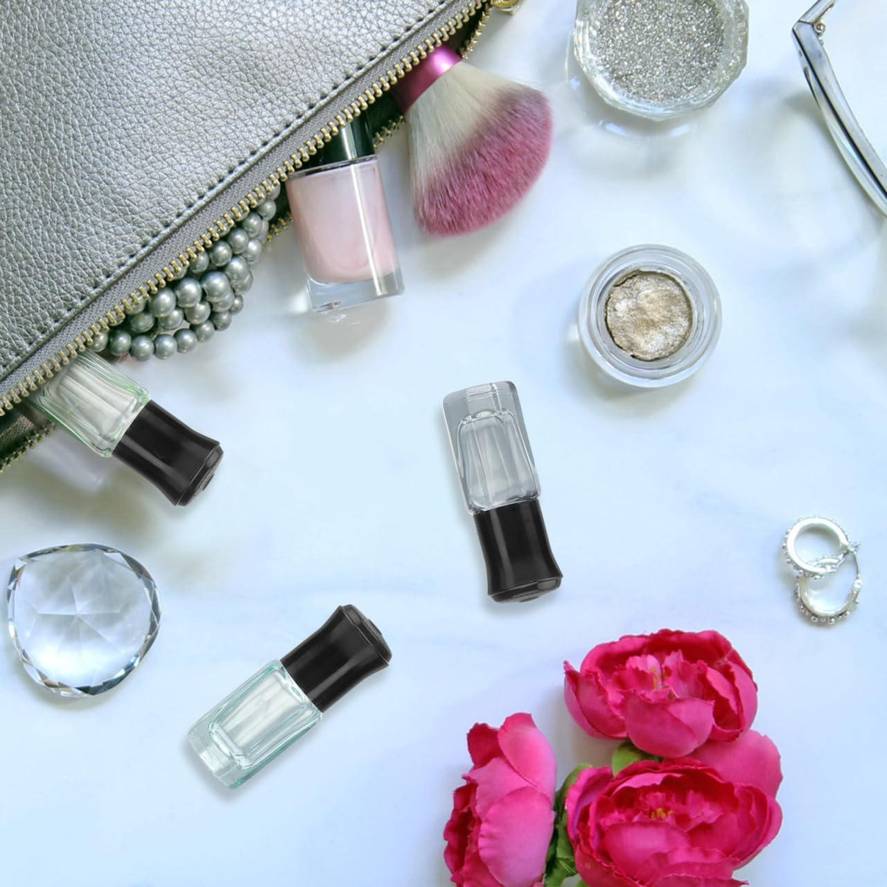 SOESFOUFU Multipurpose Liquid Roller Bottles 8 Pack 3Ml Travel Sub Bottles Portable Refillable Containers for Essential Oil Perfume Dispenser image number 4