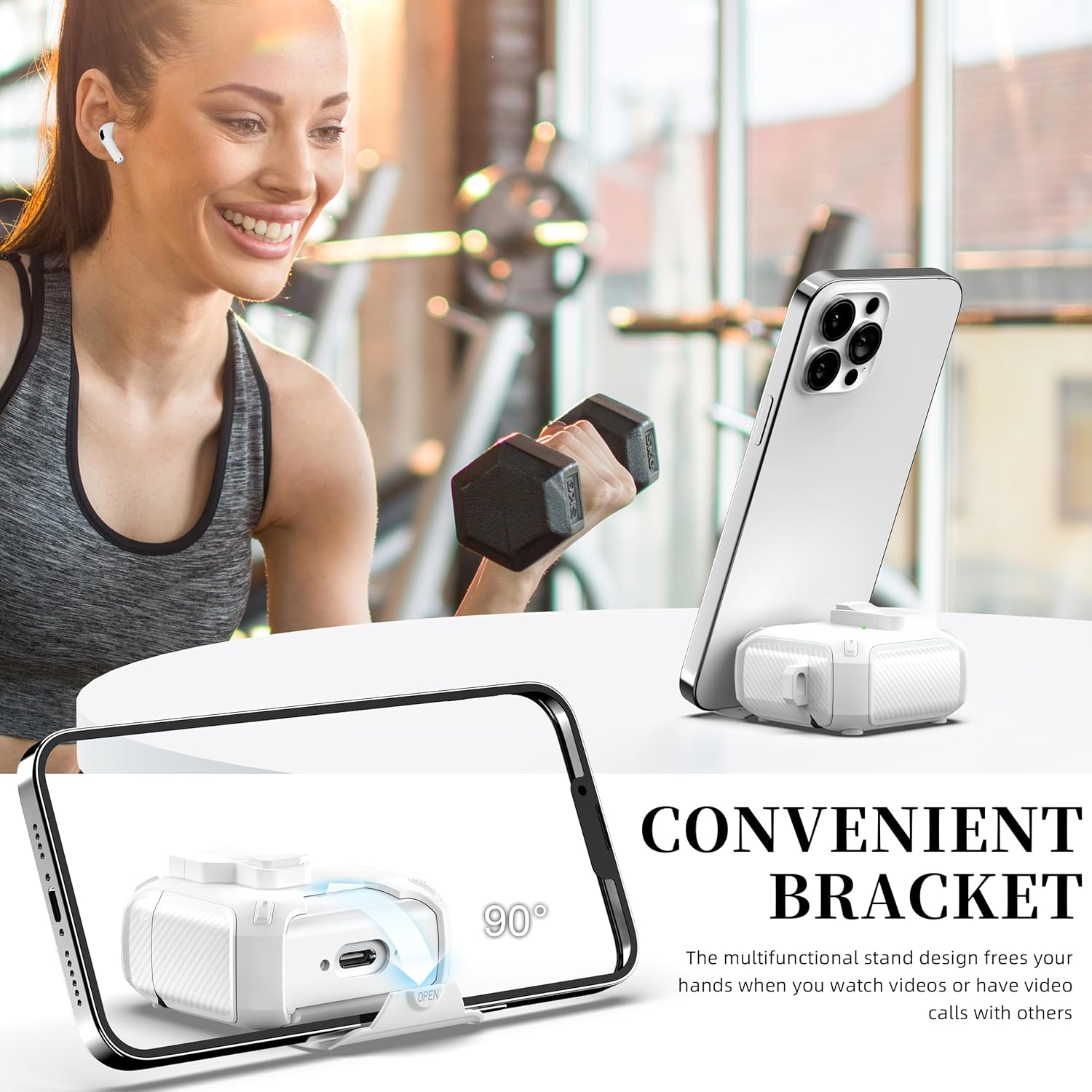 For Airpods 4Th Generation Case Cover, Compatible with Magsafe, Magnetic Automatic Lock, Charging Port Dust-Proof & Stand Design with Cleaning Kit for Airpods 4 Case 2024, Snow White image number 3