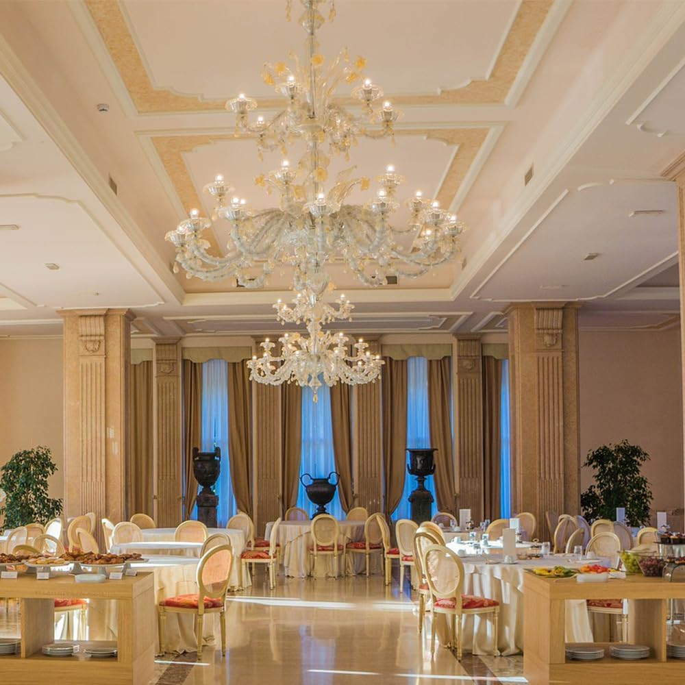 Geminilite E14 LED Light Bulbs Small Edison Screw 4W (Replacement for 40 Watt) Candelabra Light Bulb, 3000K Warm White C35 440LM E14 SES Not Dimmable Filament Chandelier LED 6 Pack