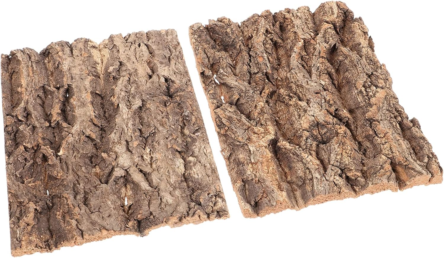 Outanaya 2Pcs Natural Reptile Bark Hide Decor for Terrarium Safe Climbing Platform for Snakes Lizards Turtles and Bearded Dragons and Creative Landscape Decoration image number 2