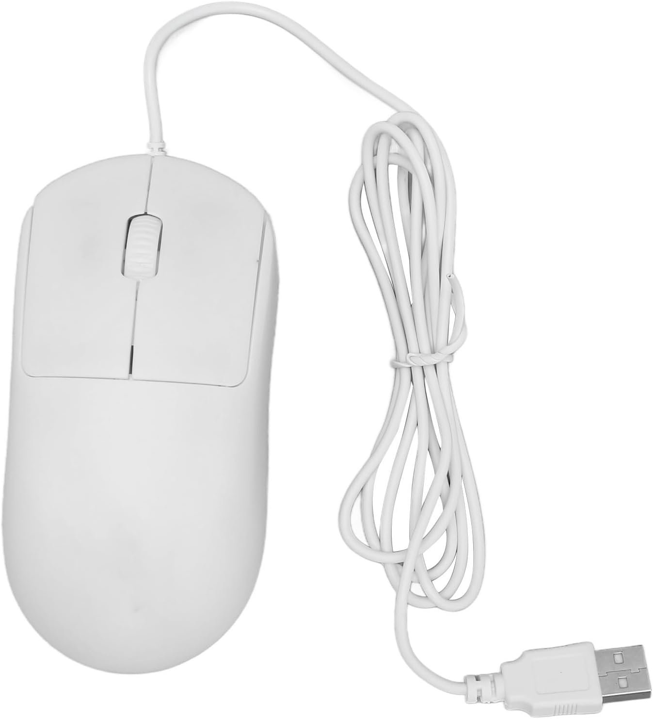 Computer Mouse Wired USB Port Plug and Play Optical Mouse Gaming 1200 DPI Office Desktop PC (White) image number 4