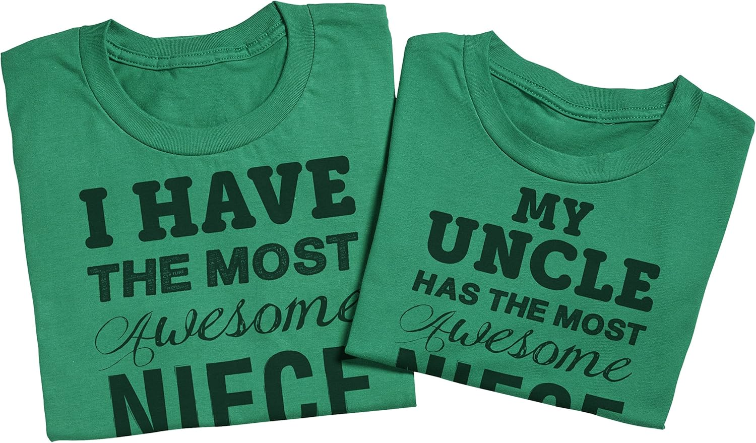 Zarlivia Clothing Awesome Niece - Matching Uncle Niece Gift Set - Mens T Shirt & Kid'S T Shirt - Green - Xx-Large & 11-12 Years image number 2