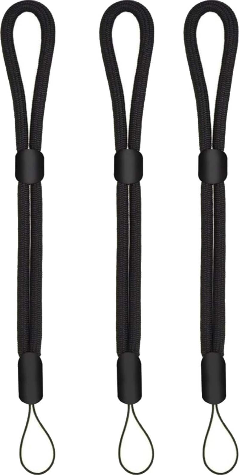 Cell Phone Lanyard Charm Set of 3, 16-20Cm Hand Wrist Strap String Braided Fabric with Adjustable Secure Lock, for Mobile Phone Camera USB Drive ID Card Key Chain
