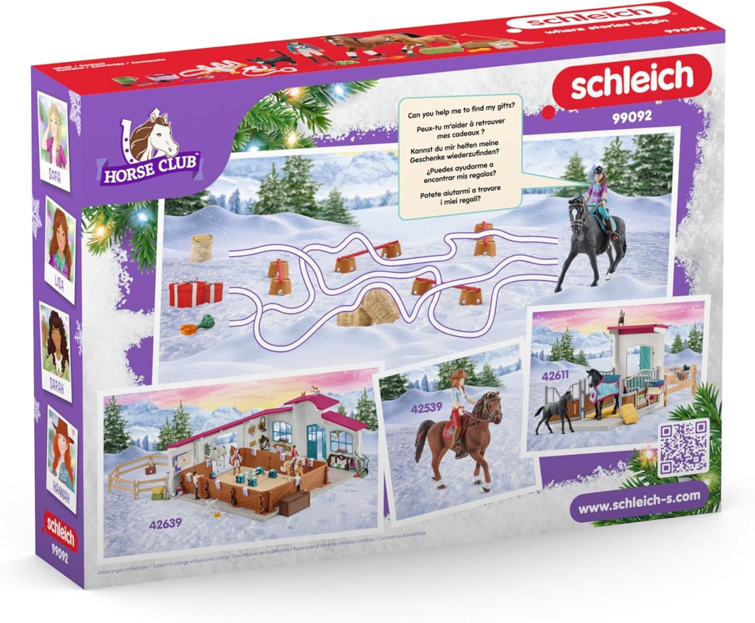 Schleich 99092 Advent Calendar HORSE CLUB 2024, from 5 Years, HORSE CLUB - Playset, 36 Pieces image number 1