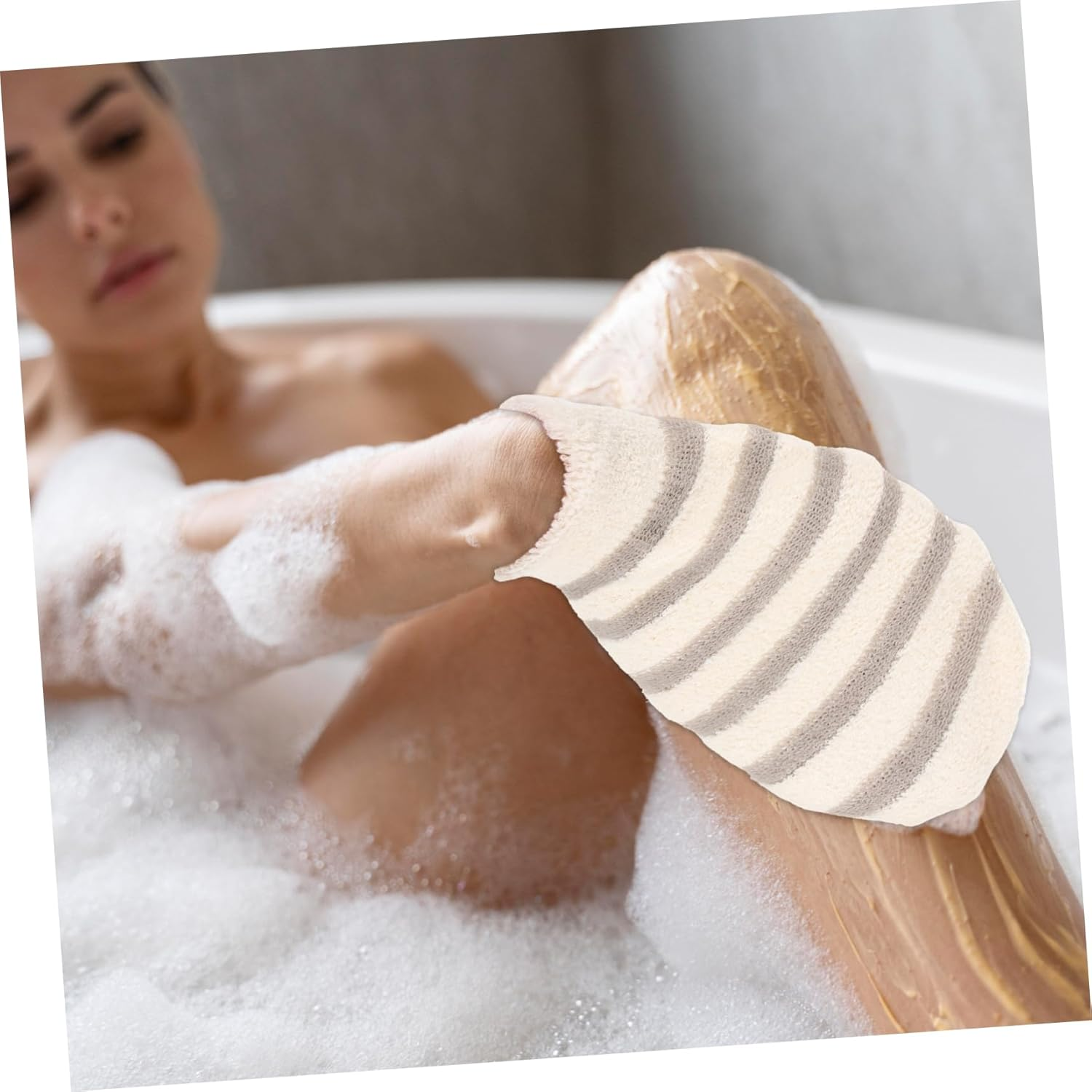 FOYTOKI 2Pcs Body Exfoliator Gloves Body Exfoliator Mittens Household Body Scrubber Supplies image number 4