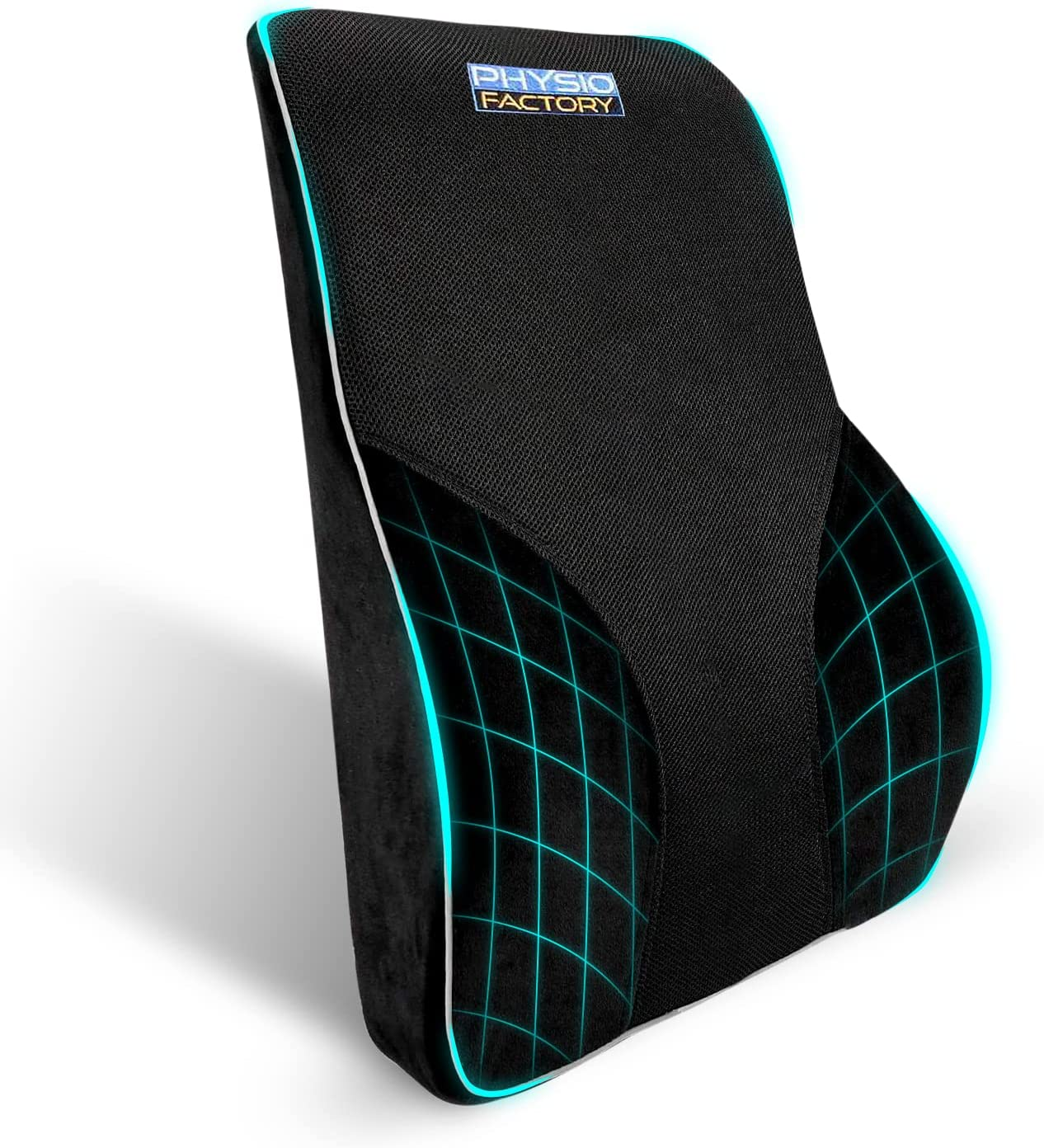 Lumbar Support Pillow, Memory Foam Back Cushion, Orthopedic Backrest with Breathable 3D Mesh for Car Seat Cushion, Office Chair, Computer Chair Back Support, Wheelchair Ergonomic Design