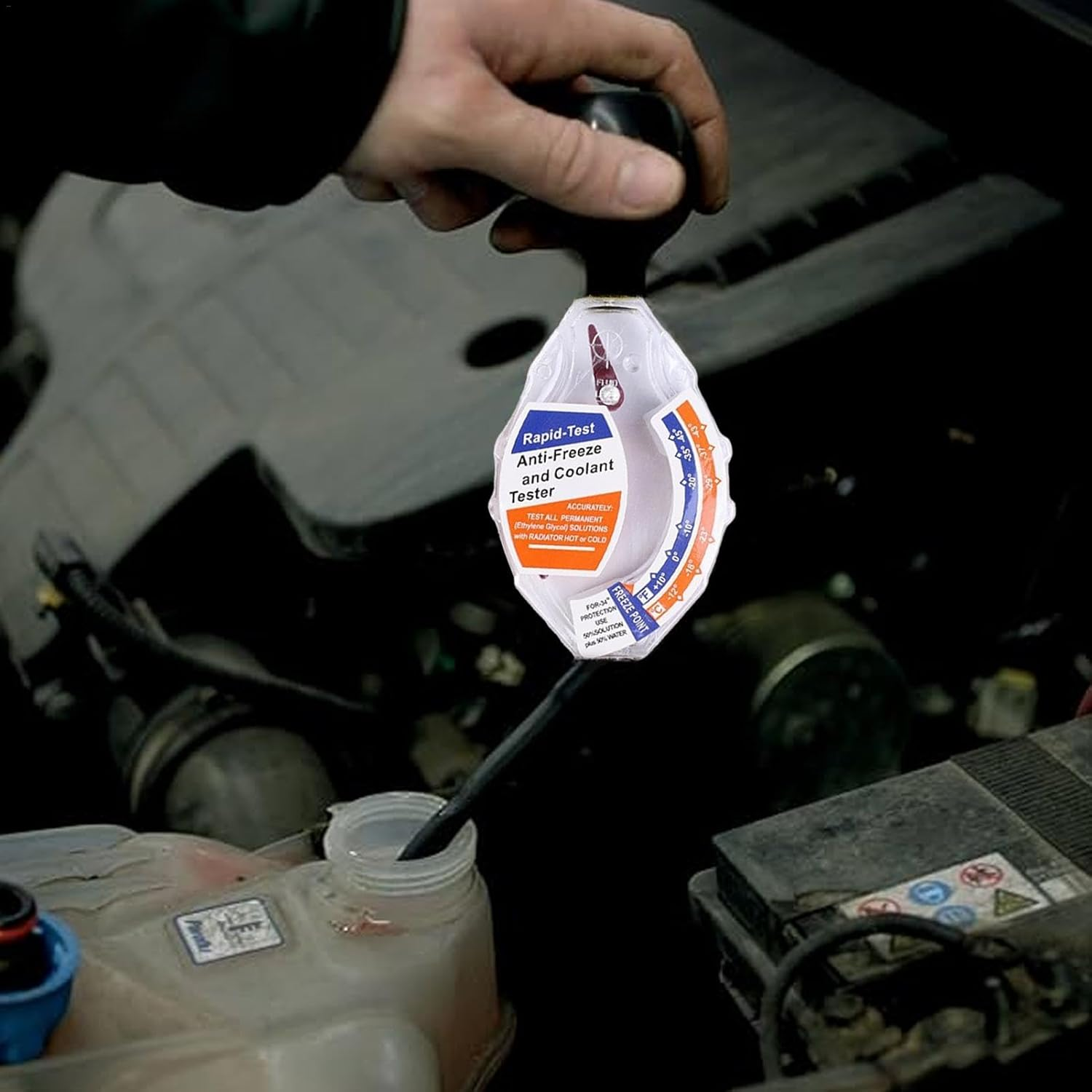 Fbinys Automotive Antifreeze Refractometer, Multifunctional Radiator Coolant Tester, Antifreeze Tester, Portable Coolant Tester, Accurate Antifreeze Measurement, Easy-To-Use Automotive Tool, Coolant image number 1