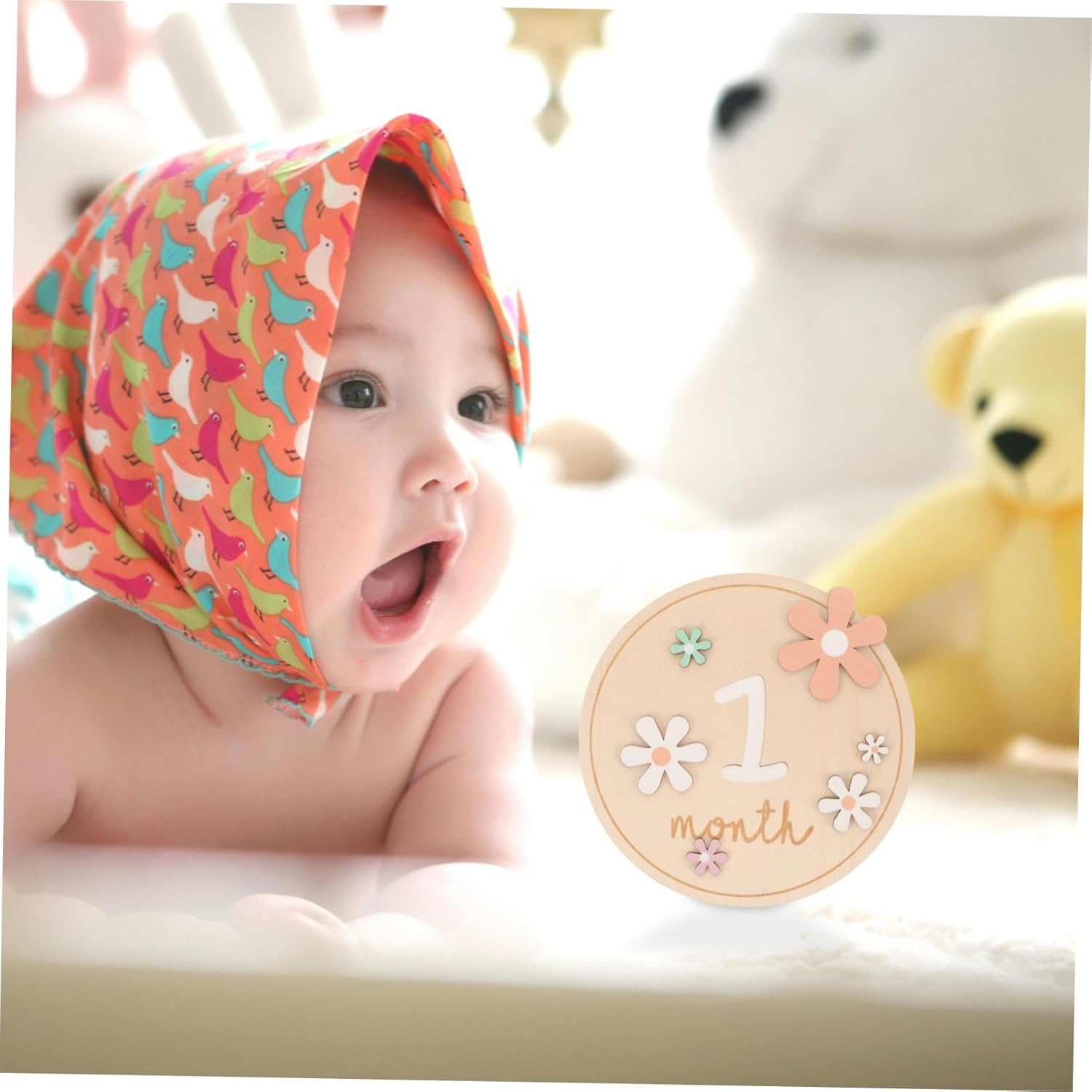 UPKOCH 1Set Cards Monthly Signs for Newborn Photography Props Announcement Discs for Boys Girls and Lightweight Design image number 2