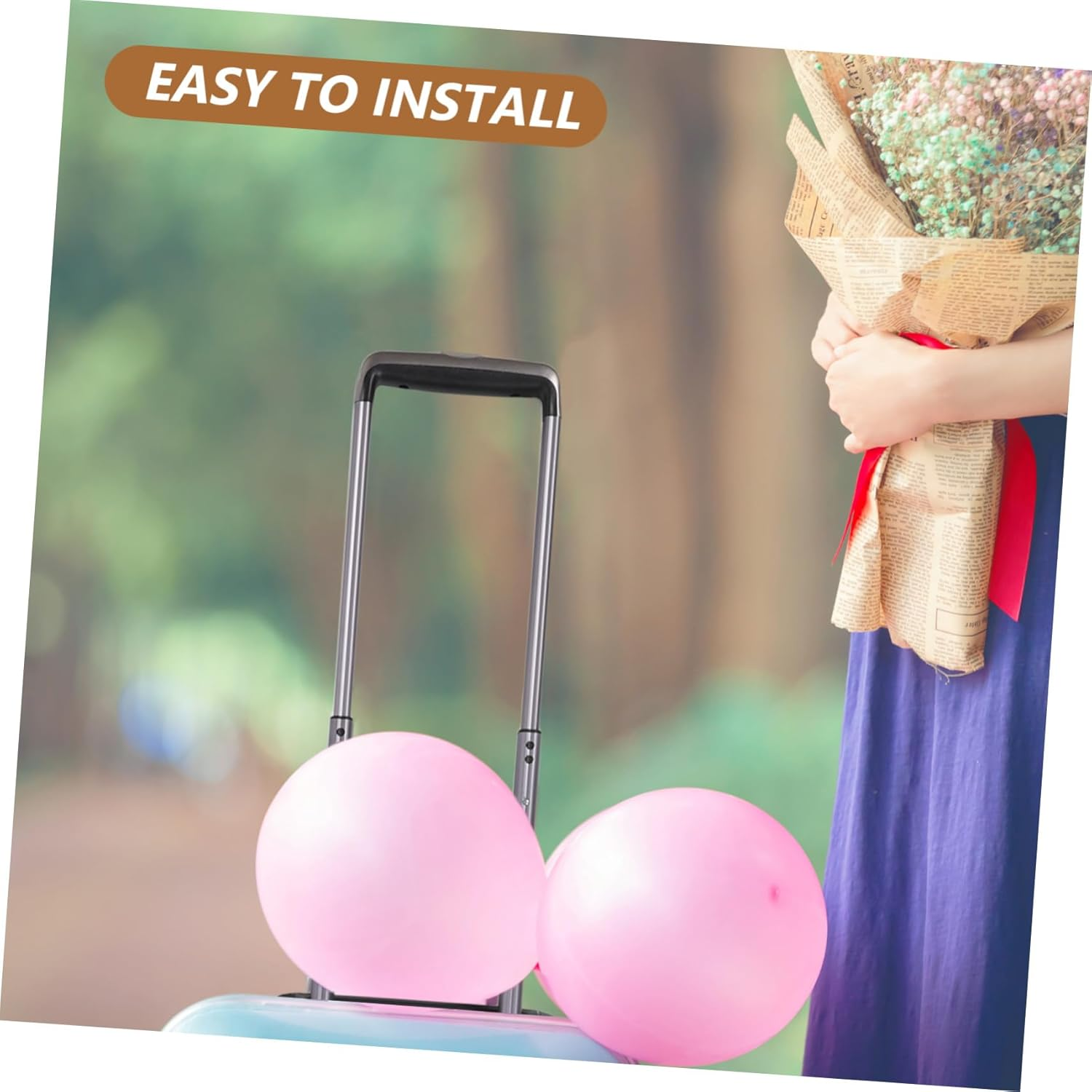 POPETPOP Travel Suitcase Telescopic Handle Aluminum Alloy Luggage Replacement Pull Rod Internal Trolley Extendable Handle Part for Repair for Travel