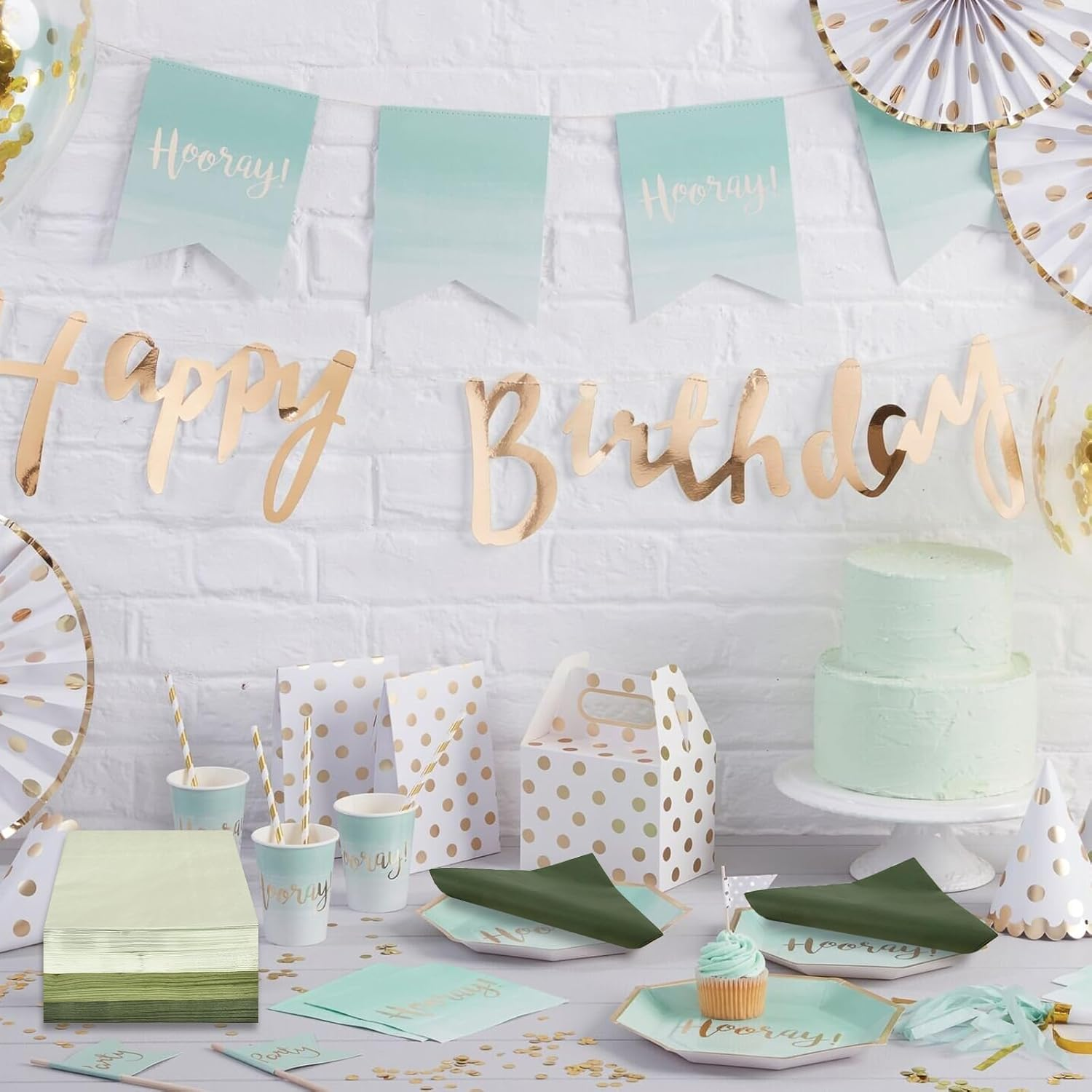 120 Pcs Green Paper Napkins, 33X33Cm Green Serviettes Party Napkins, Square Napkins Cocktail Napkins Luncheon Napkins for Party, Wedding, Family Gathering image number 5