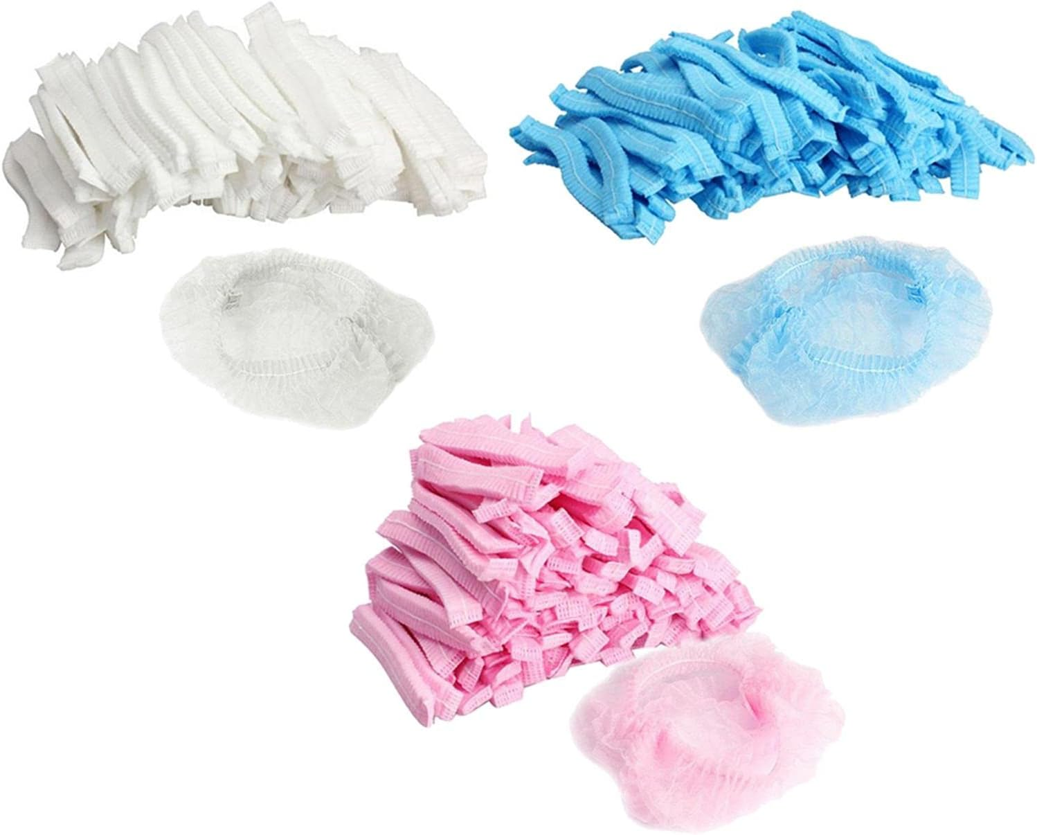 Oshhni 100-Piece Pack of Disposable Hair Nets for Food Service and Catering, Pink, 19Inch image number 2