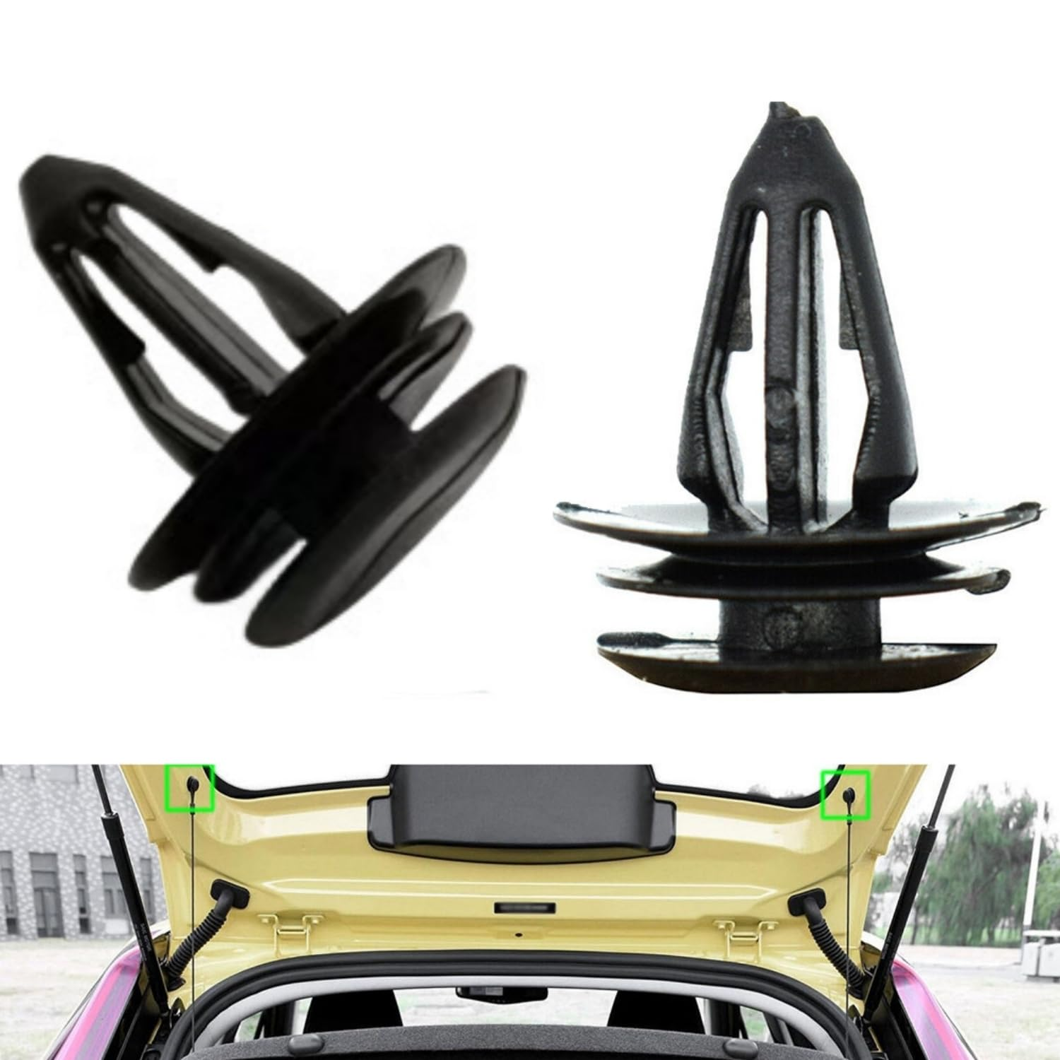 MEZOKUCEL 20Pcs Car Rear Boot Parcel Shelf Clips 10116060 Compatible with MG ZS 2017-2021 Compatible with MG 3 2018-2021 Car String Cord Clips Retainer Fasteners image number 2