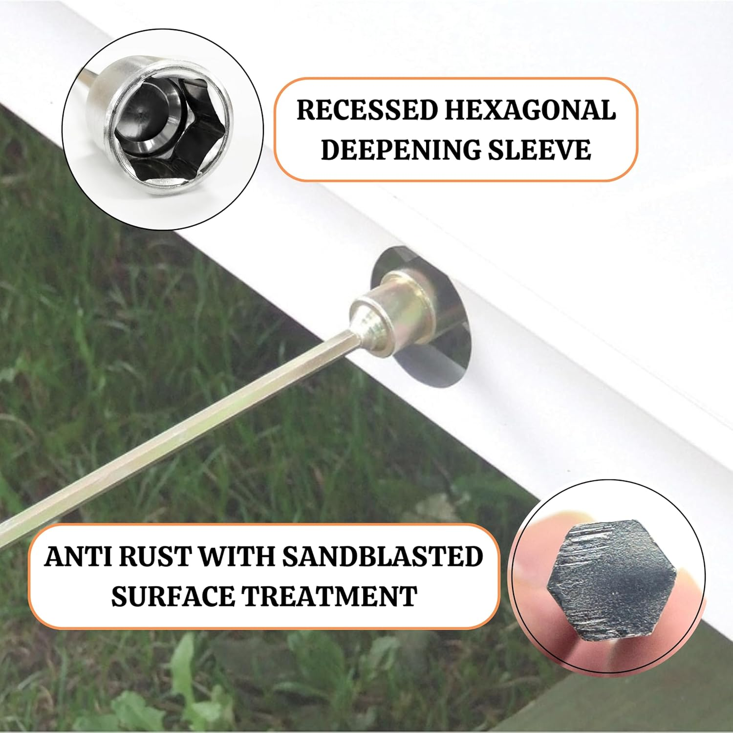 30Cm Caravan Corner Steady Jack Leg Winder Drill Adaptor Attachment, 19Mm Caravan Stand Jack Extension Socket Adapter, 19Mm Socket, 30Cm Hexagonal Shaft, for Caravans and Mobile Homes image number 1