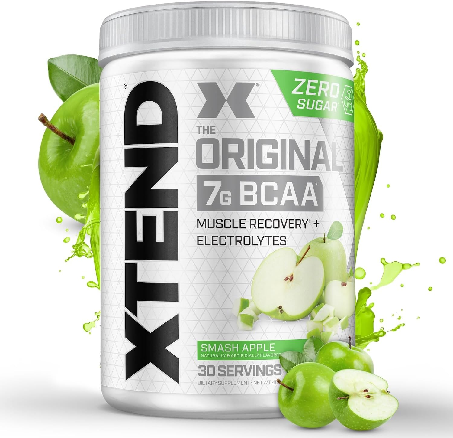 Scivation Xtend BCAA Powder, Branched Chain Amino Acids, Bcaas, Green Apple, 30 Servings image number 4