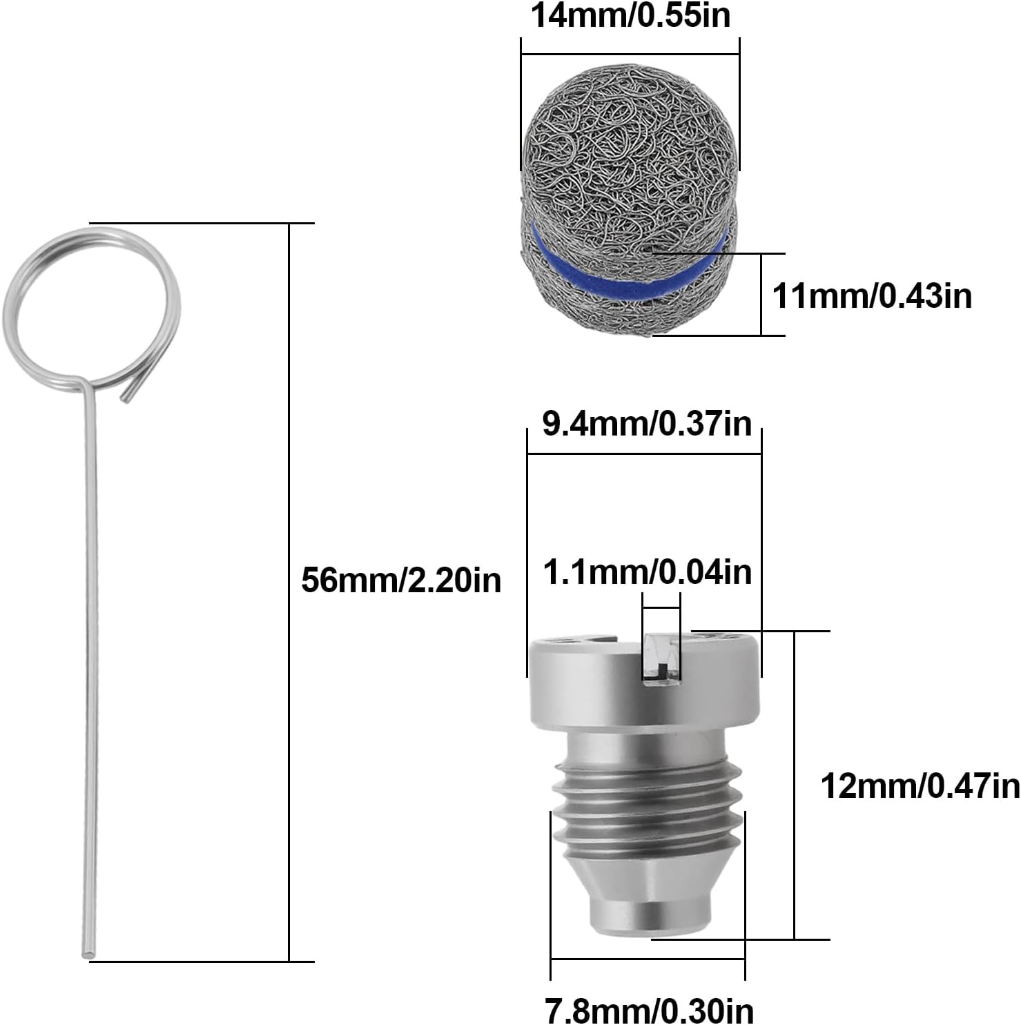 Create Idea 2Sets 1.1 Mm 3000PSI Foam Cannon Orifice Nozzle with Foam Maker Cleaning Needle for Snow Foam Lance image number 6
