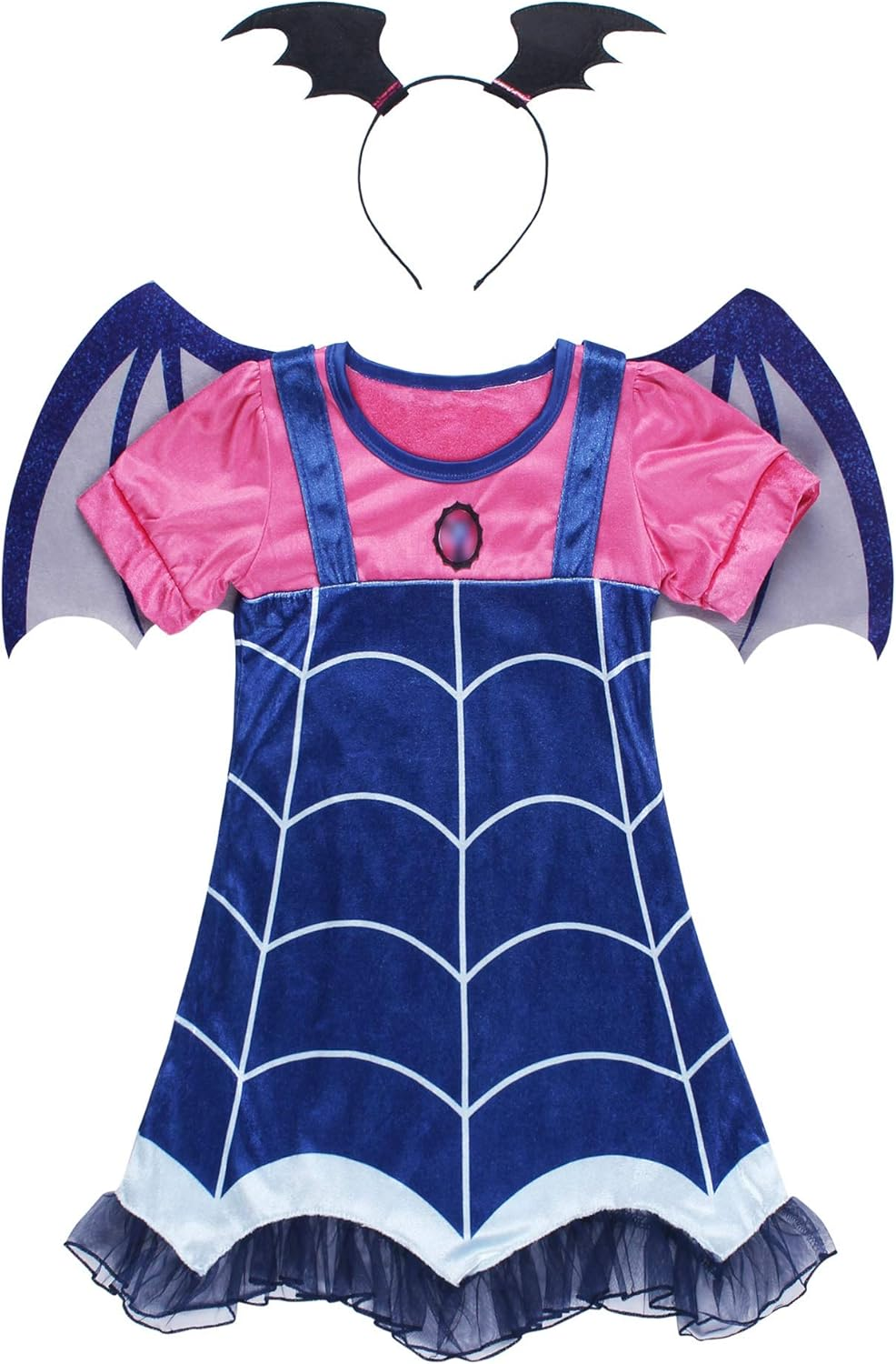 Jerrisapparel Girls Costume Dress Set with Headband Halloween Dress Up image number 3
