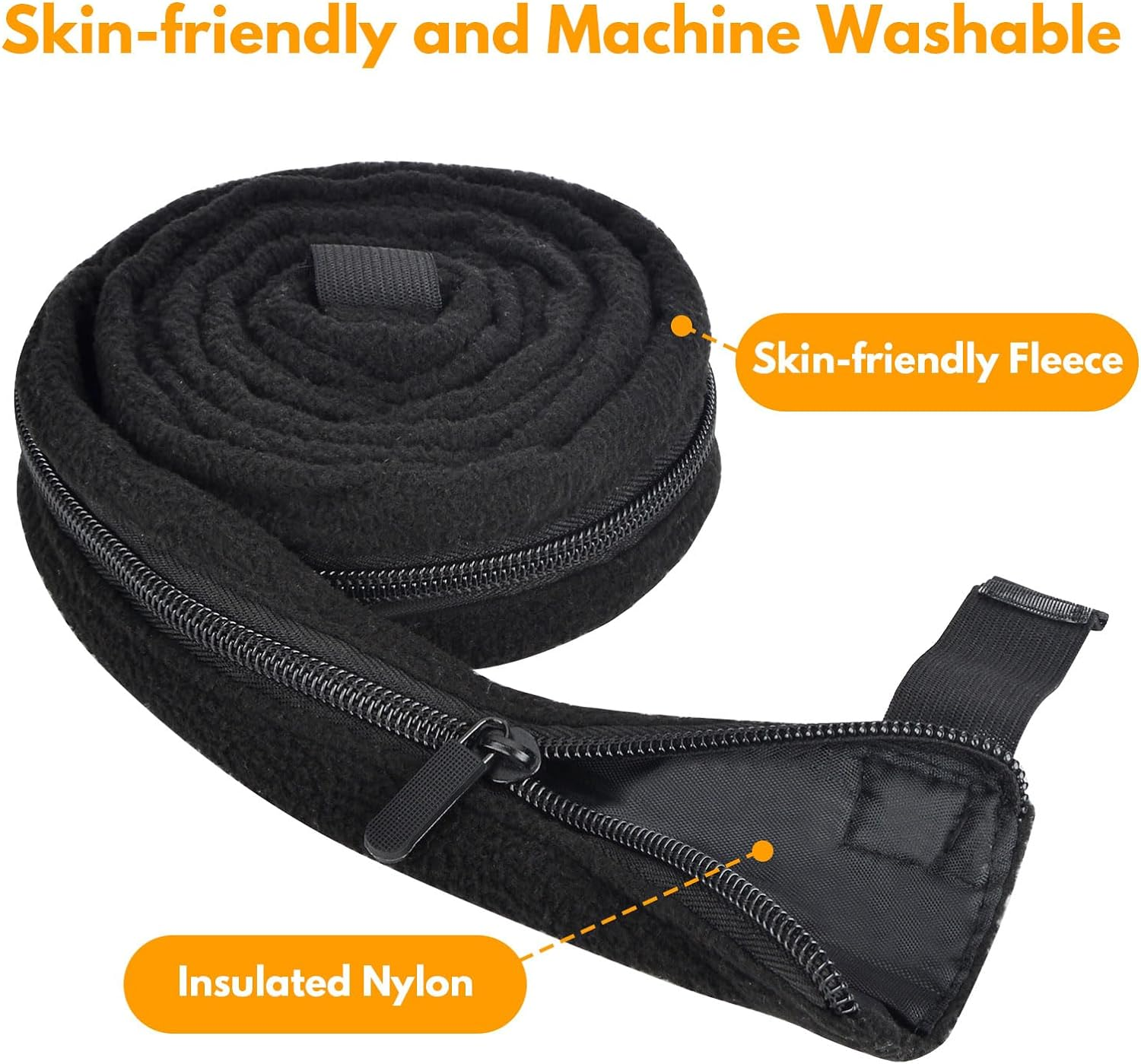 Healvaluefit CPAP Hose Cover Cat Proof, 6.3Ft CPAP Tubing Cover Full Length Zipper Easy to Install and Remove, Compatible with Resmed Airsense 10 & 11 Tubing