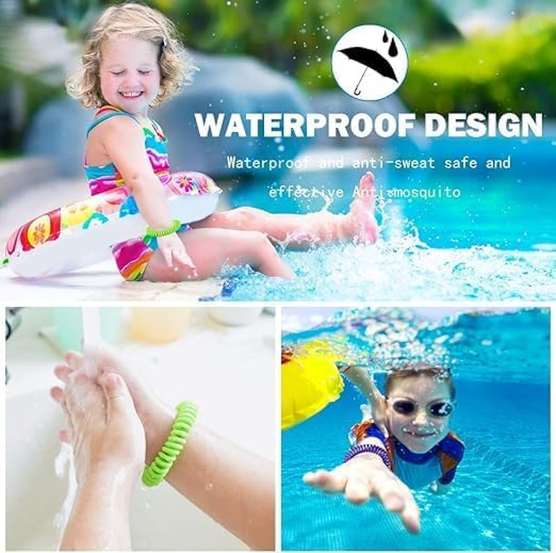20 Packmosquito Repellent Bracelets with 4 Patches - Waterproof Wrist Bands for Kids & Adults, DEET Free, Natural and Waterproof Band image number 2