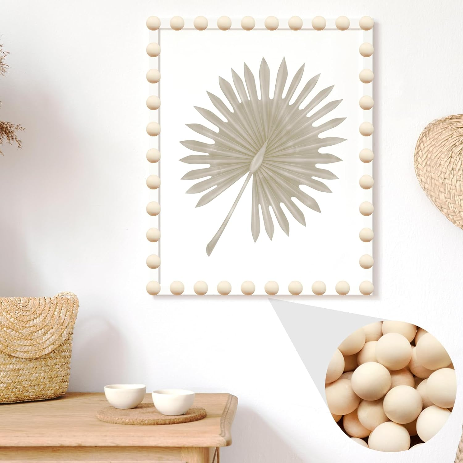 Enkrio 100Pcs Unfinished Wooden Balls 3/4Inch round Wooden Balls Small Craft Wood Balls for Home DIY Crafts image number 2