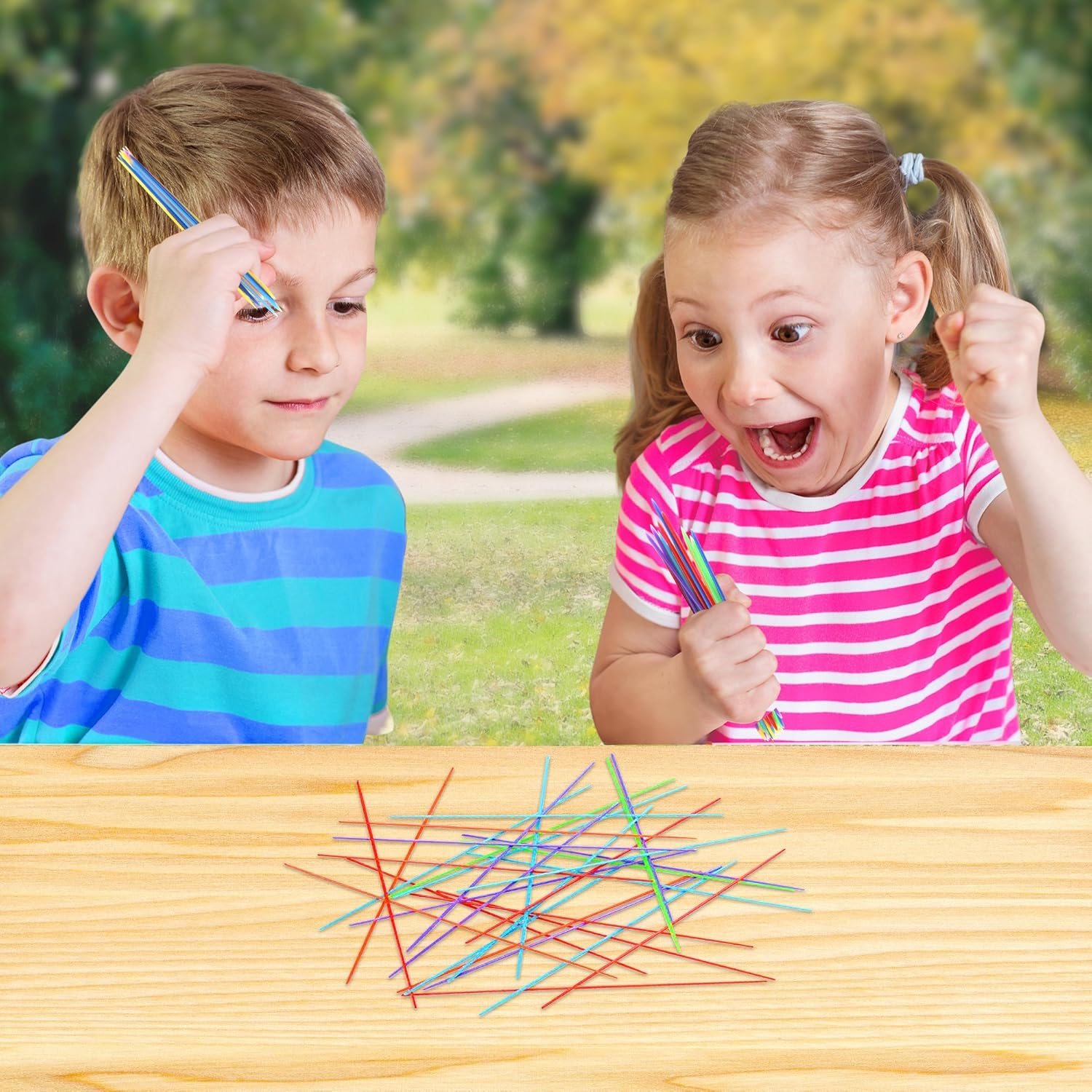 Gamie Plastic Pick-Up Stick Sets - Pack of 12 - Each Set Separately Packed with Instructions - Great School Carnival Prize and Party Favors for Boys and Girls image number 3