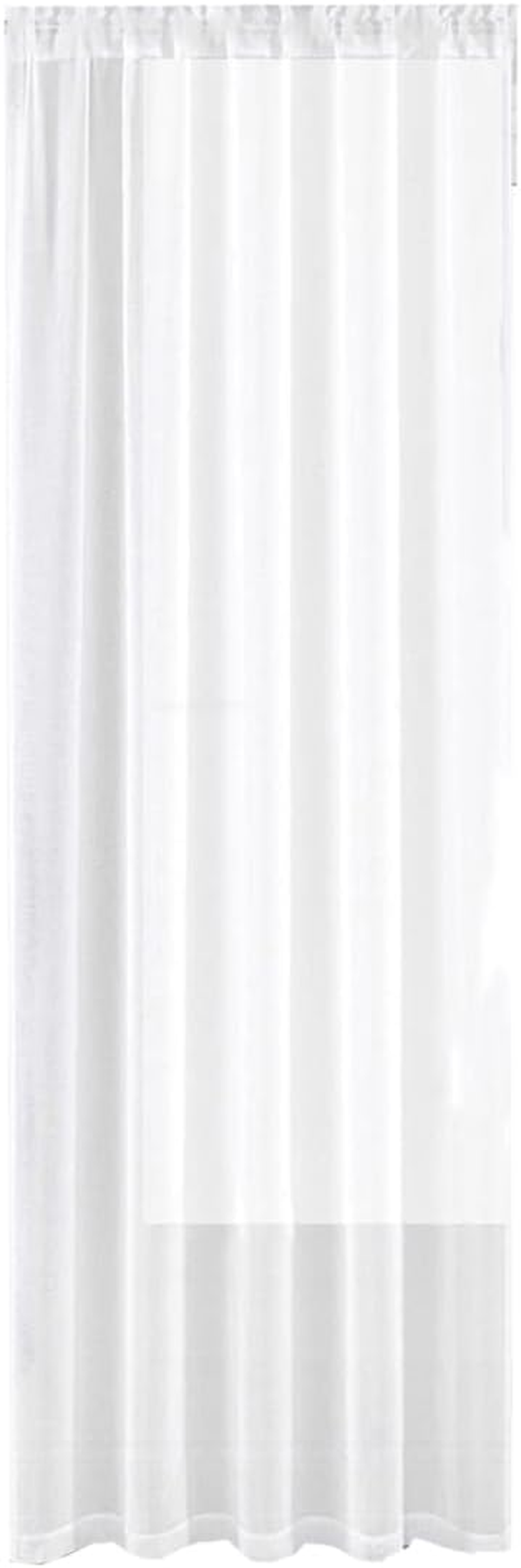 AIMALL Sheer Voile Curtain Panel for Bedroom, Rod Pocket Window Drapes, Polyester, 55X90 Inches, Available in Black, White, Pink