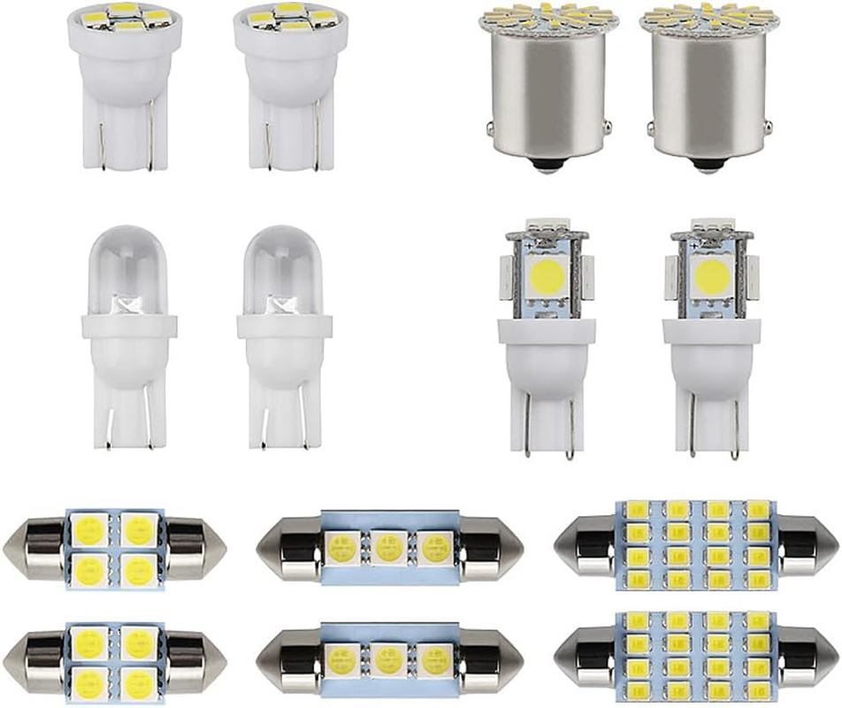 Kiwinvou 14 Pieces Interior Car Led Lights, Car Bulb Dome Light Kit Set，De3175 T10 31Mm 41Mm 194 LED Bulbs for Car Interior Lights Dome Lights Trucks Width Lamp image number 4