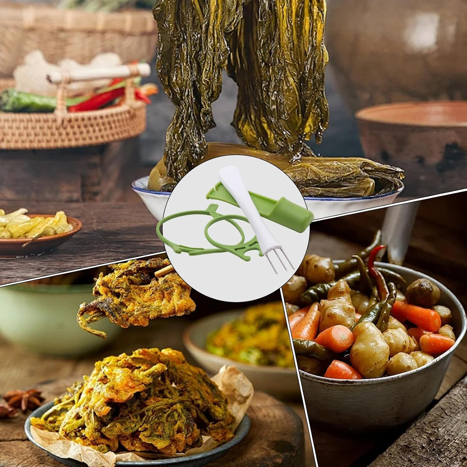 Generic Pickle Fork, 4-Piece Set - Multifunction Olive Pepper Food Grabber, Stainless Steel & Silicone, 17.5Cm Length image number 6