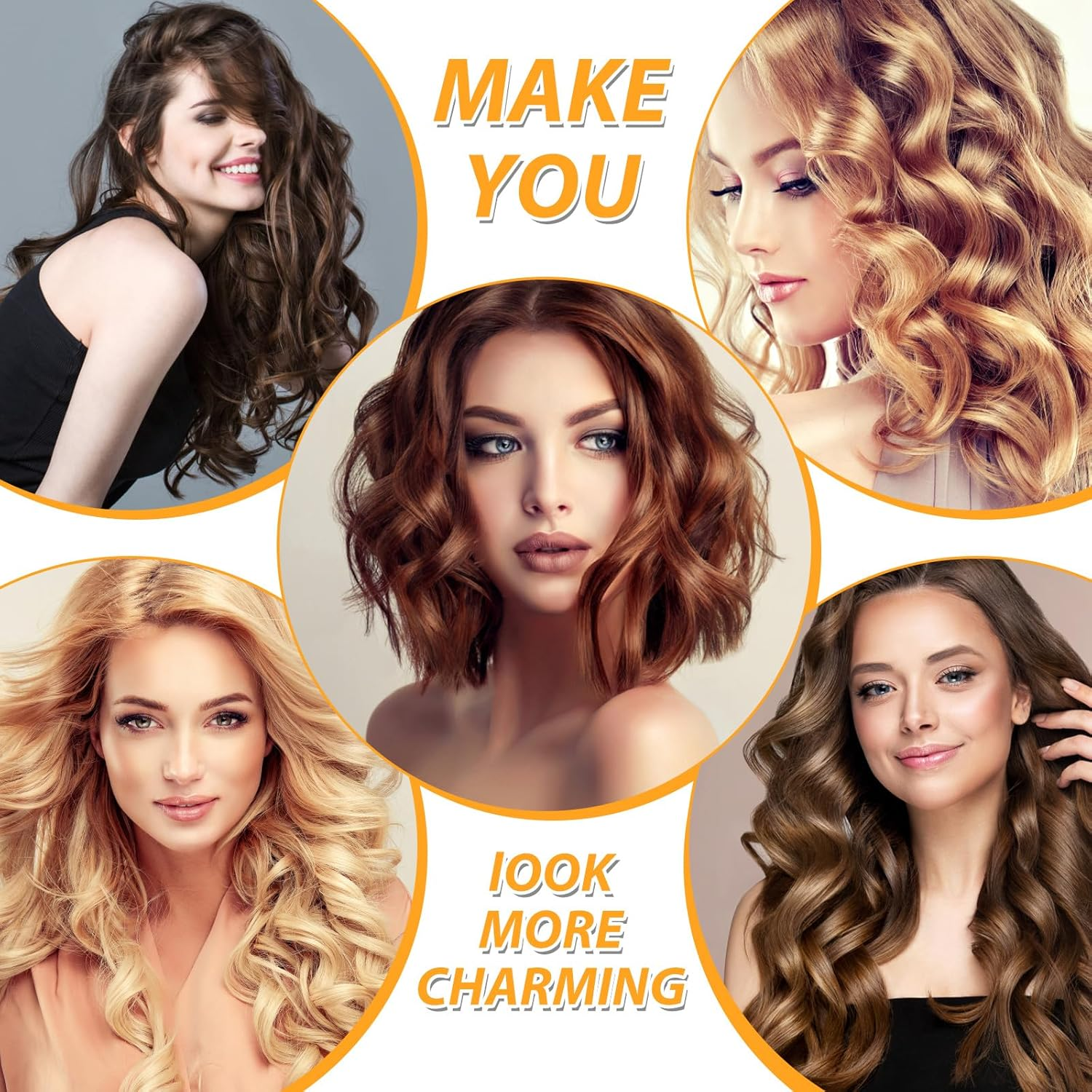 39PCS Self Grip Hair Rollers Curlers 3 Sizes Black Hair Roller 2.5In, 1.9In, 1.4In, Jumbo Curlers Roller with 12PCS Duckbill Clips Hair Rollers for Long Medium Short Thick Fine Volume Bangs image number 4