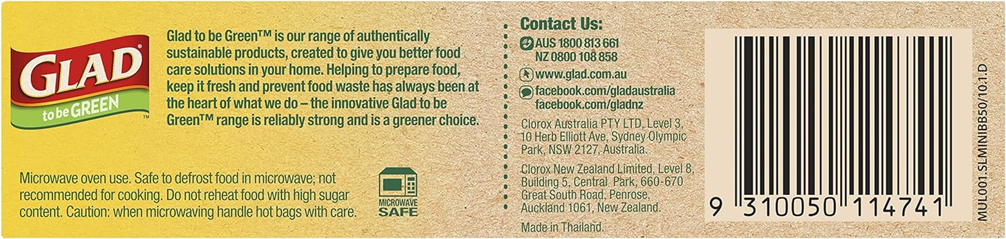 Glad to Be Green 50% Plant Based Snack Bags, 15Cm X 9Cm Resealable Bags to Keep Food Fresh, 50 Count image number 5