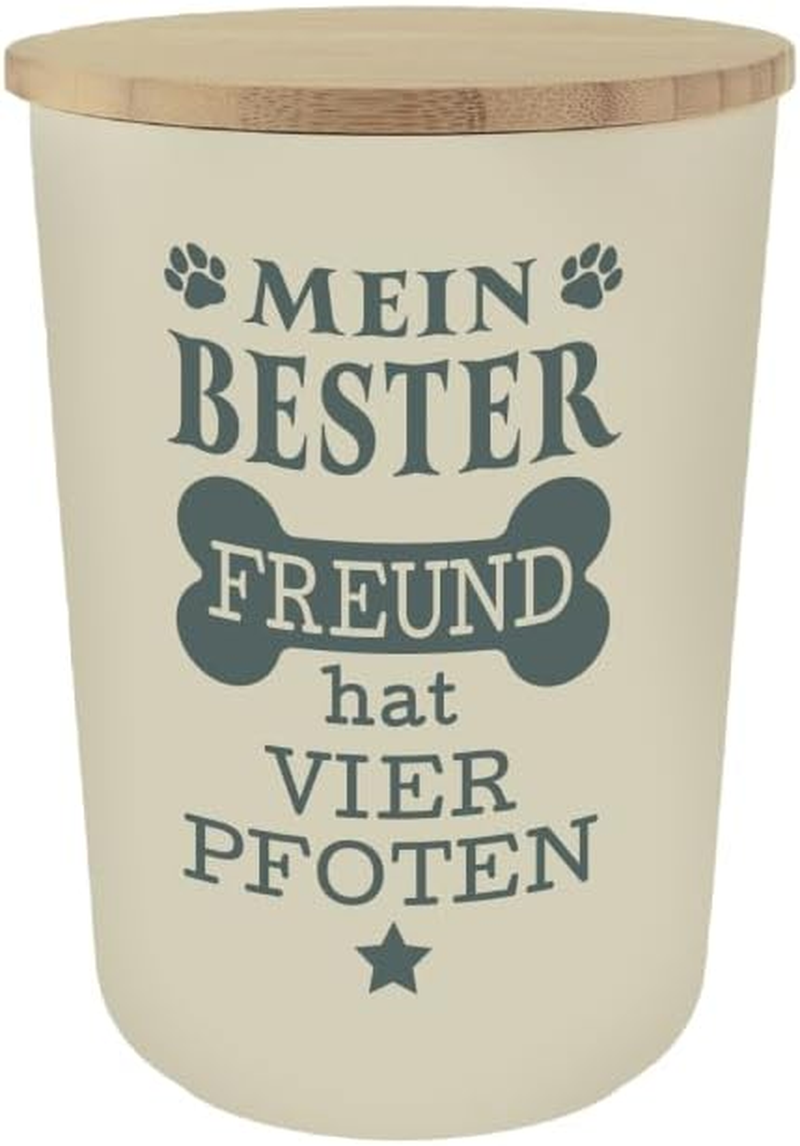 History & Heraldry Personalised Food Container Storage Container with Wooden Lid and Silicone Seal for Cats and Dogs Accessories - Treat Tin My Best