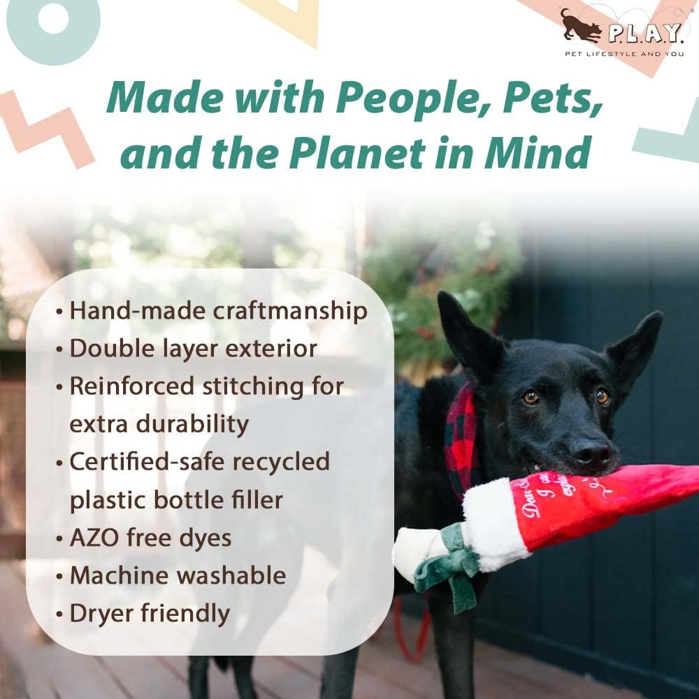 P.L.A.Y. PET LIFESTYLE and YOU - Plush Toy Dog - Merry Woofmas Collection - Good Dog Stocking image number 5