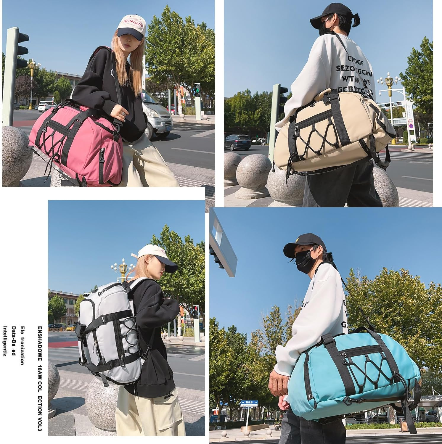 Xcjump Multi-Function Travel Backpack for Women & Men, Large Casual Daypack, Laptop & Hiking Backpack with Wet/Dry Compartment, Carry-On Gym Shoulder Bag, Basketball & Shoe Holder, Yoga Strap image number 4