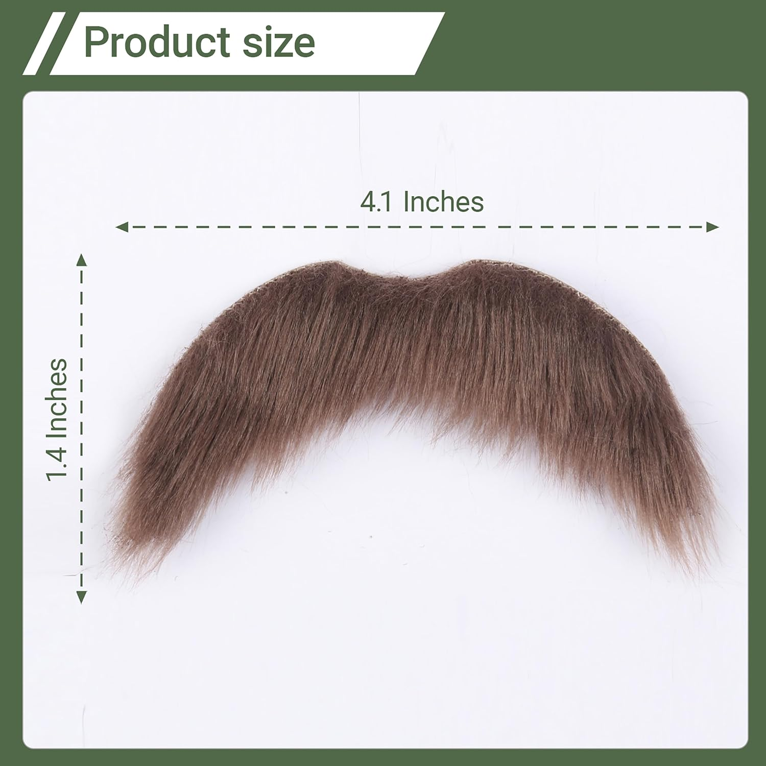 Cosela Fake Mustache Brown Self Adhesive Cosplay Halloween Party Fake Facial Hair image number 2