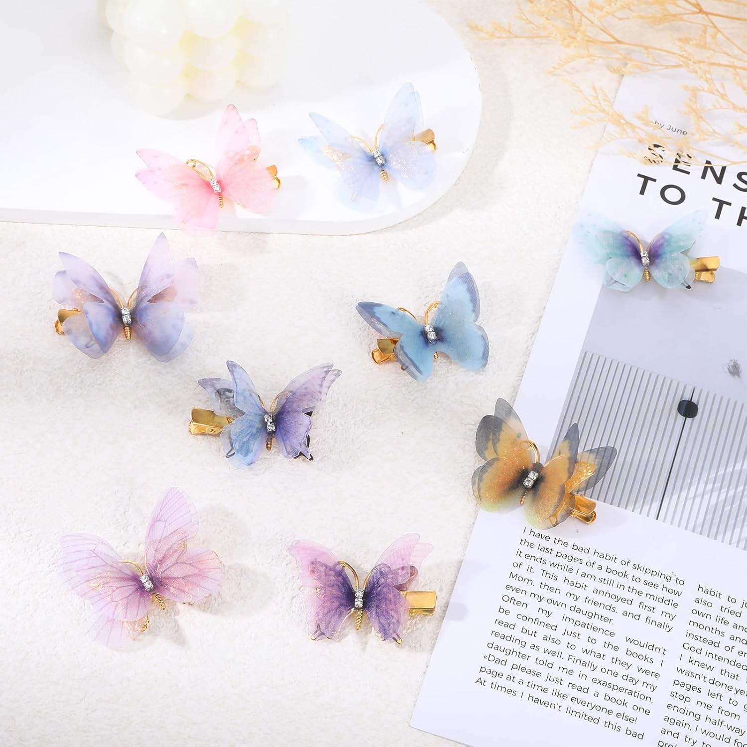Pack of 18 Butterfly Hair Clips, Hair Clip, Butterfly Hair Clip, Small Children'S Hair Accessories, Girls (Solution 2) image number 2