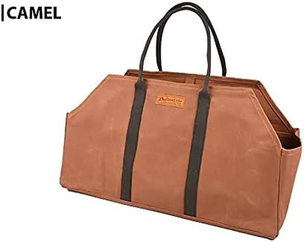 Dulton Y959-1267OV Wax Canvas Log Bag Olive Large Bag Wide Gusset Camping Pastry Height 12.6 Inches (320 Mm) Width 23.6 Inches (600 Mm) Depth 9.8 Inches (250 Mm) image number 4