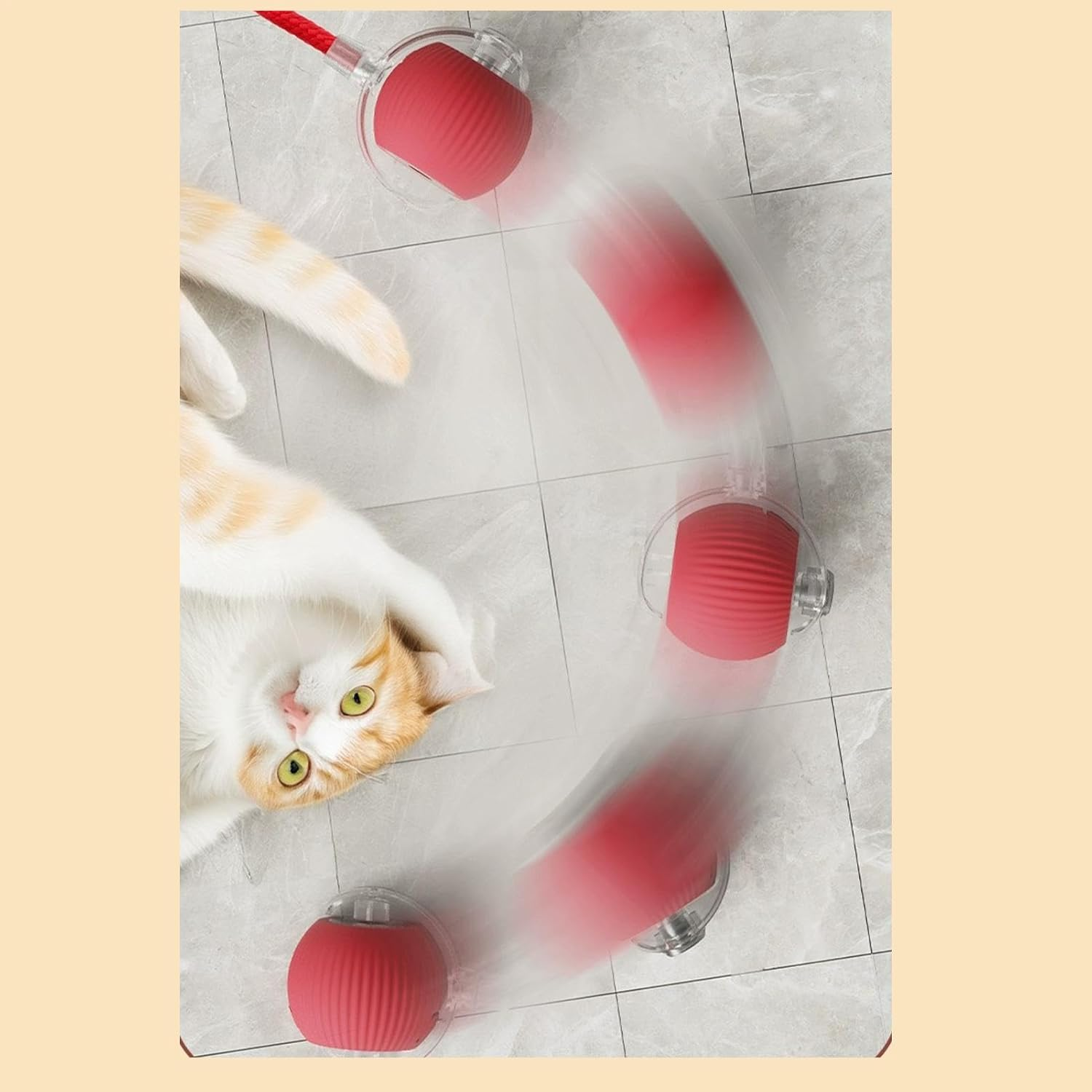 Xinhuju Smart Interactive Cat Toy Ball - Self-Moving Balls Toys,Automatic Cat Toys Ball Fast Rolling Cat Toys for Indoor Small Cats Pets image number 5