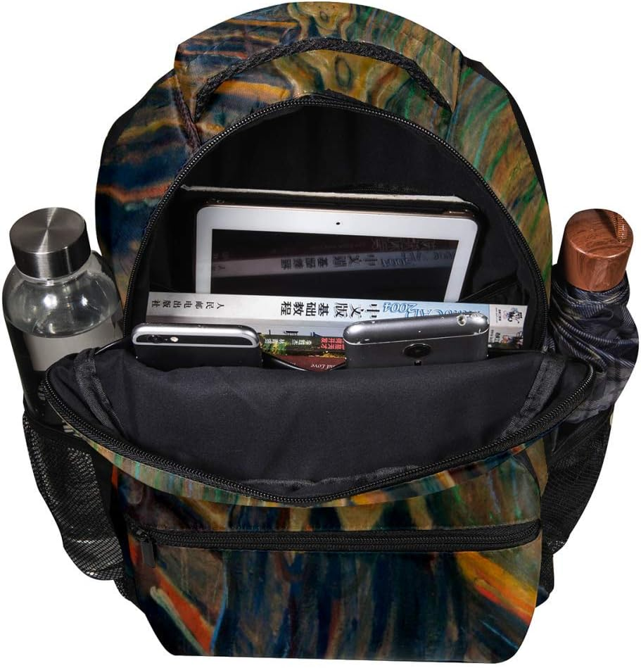 The Scream Backpack Casual Sports Daypack Travel School Bag with Multiple Pockets for Men Women College - Color03 image number 3