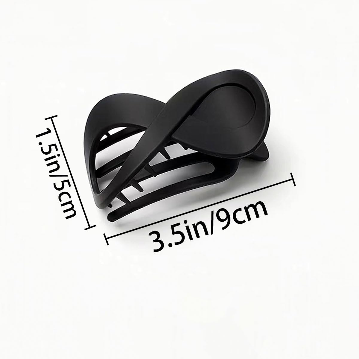 4 PCS French Concord Curved Hair Claws for Women, 3.35 Inch Volume No Slip Grip Banana Clamps for Strong Hold Hair Styling Accessories image number 5