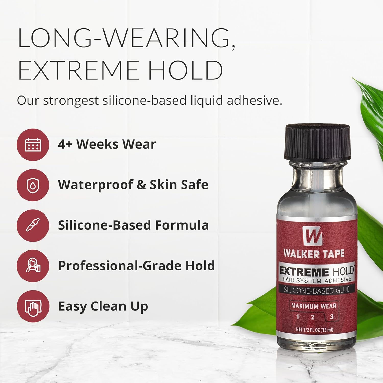 Walker Tape - Extreme Hold | Silicone Based Adhesive Glue | Wigs, Toupees, Hair Extensions | 15Ml (0.5 Fl Oz) image number 5