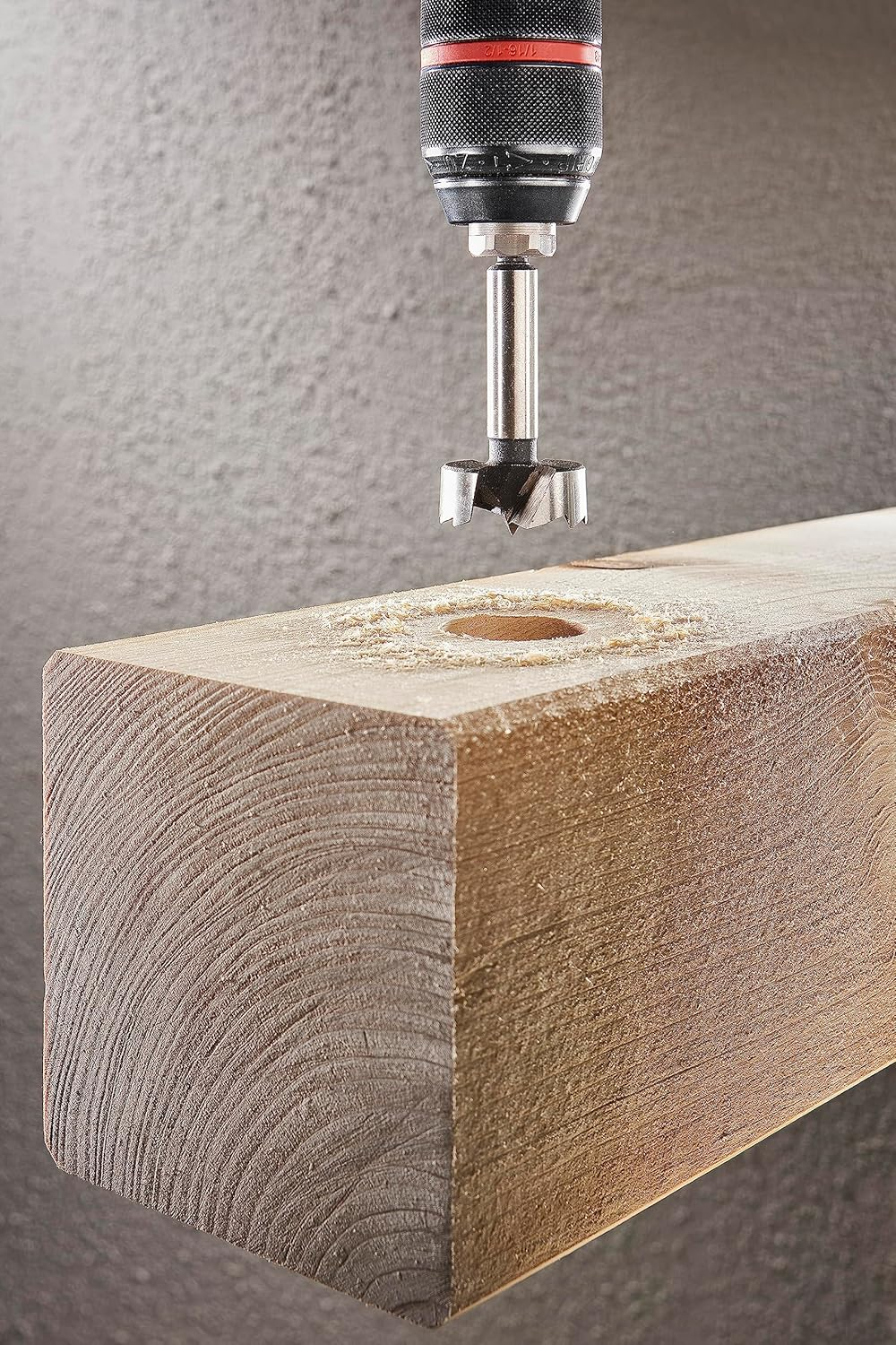 Wolfcraft 3310000 Forstner Drill Bit, Hexagonal Shank, Diameter 35 Mm, for Drilling in Wood with and without Depth Limiter