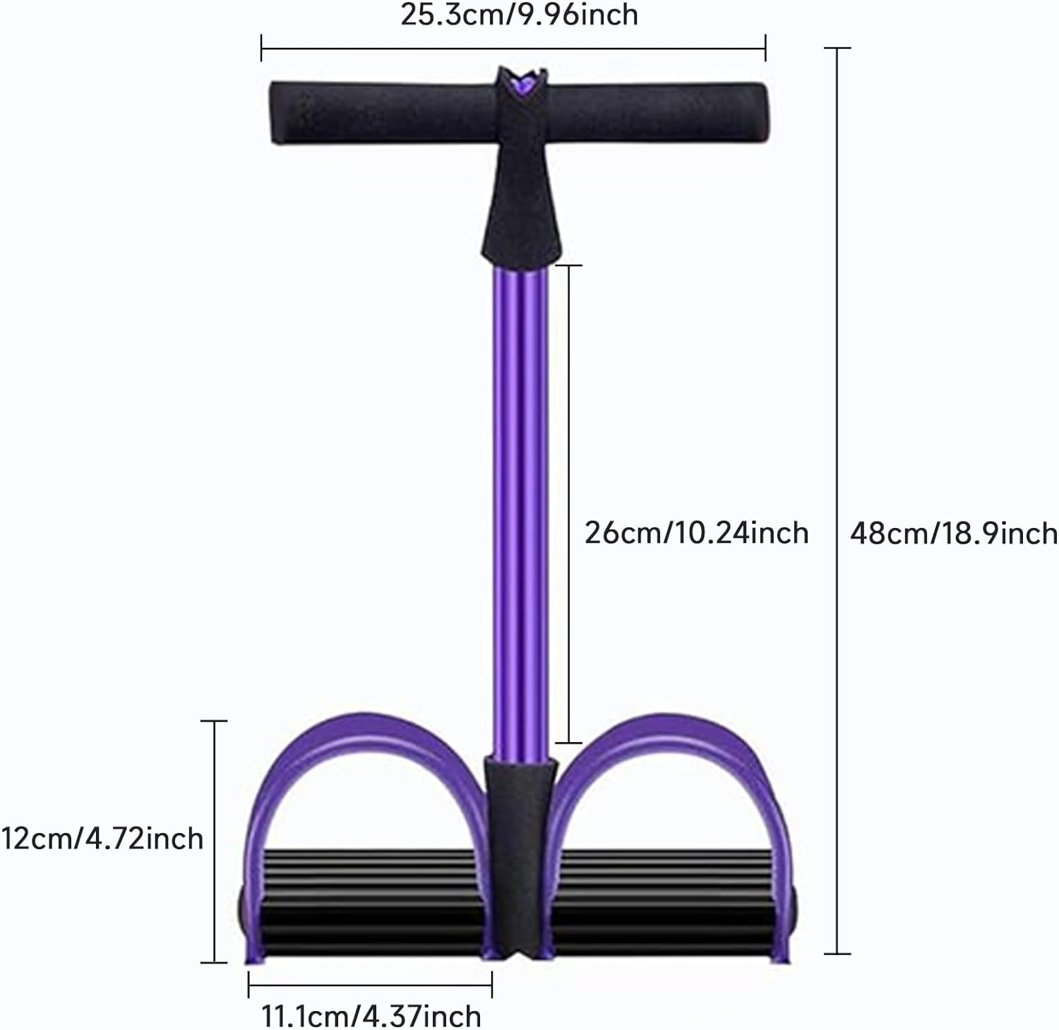 Multi-Function Tension Rope, 6-Tube Elastic Yoga Pedal Puller Resistance Band with Handles, Natural Latex Sit up Exercise Equipment Home Gym Tummy Trainer for Men Women image number 6