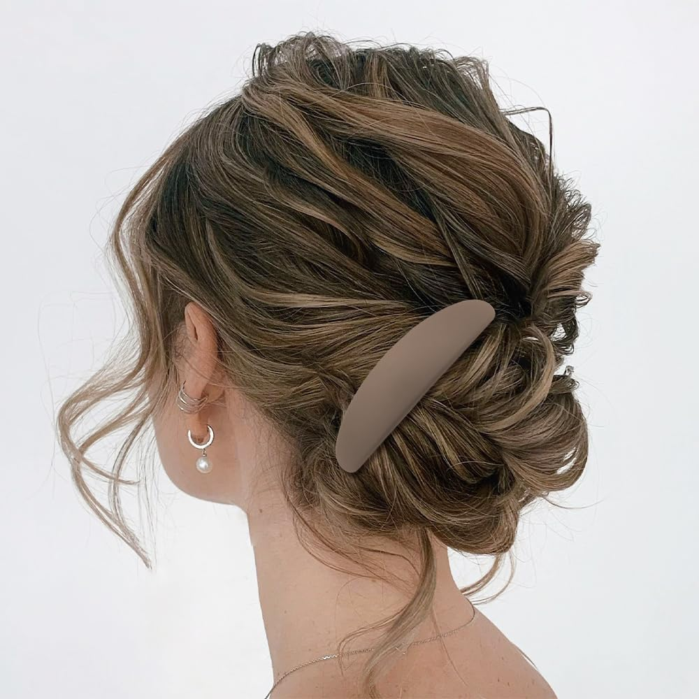 Hair Clips Women'S Thin Hair Medium Hair Clip Vintage Automatic Hair Clips for Thin Fine Hair Hair Comb Barrette Hair Accessories Black image number 3