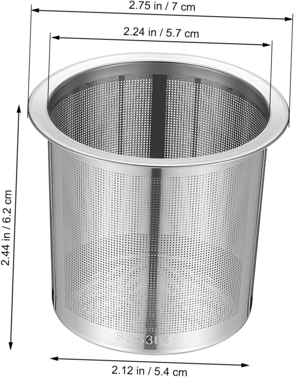 BEBEMOKO Stainless Steel Coffee Filter Mesh Tea Strainer 7Cm Sturdy Mesh Filter for Home Kitchen Coffee Shop Use image number 1
